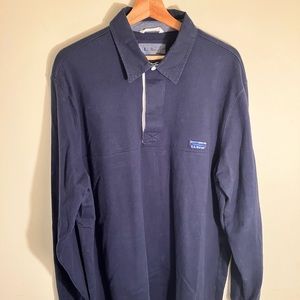 Men’s LL Bean Navy Blue Rugby Polo (Size XL Tall)